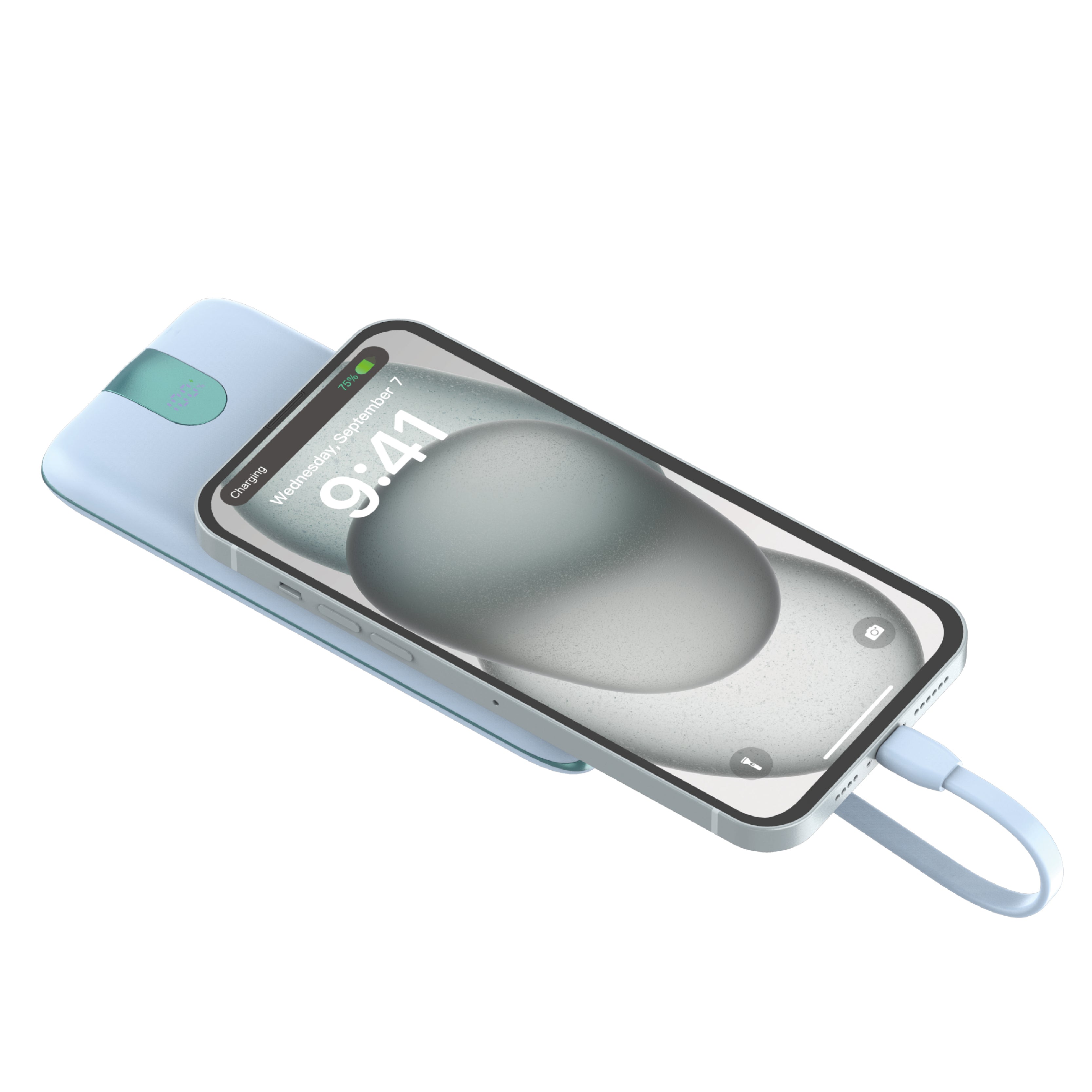 LZEL Quadra Energia Y Station 10000mAh Charging Station Built In Cable Lightning And Type-C | Blue LZEL Quadra Energia Y Station 10000mAh Charging Station Built In Cable Lightning And Type-C | Blue